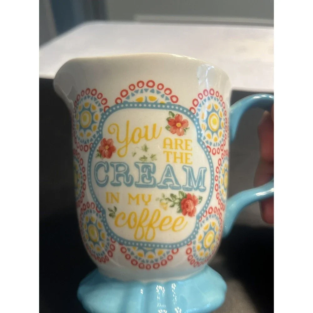 Pioneer Woman Hyacinth Footed Creamer Pitcher 